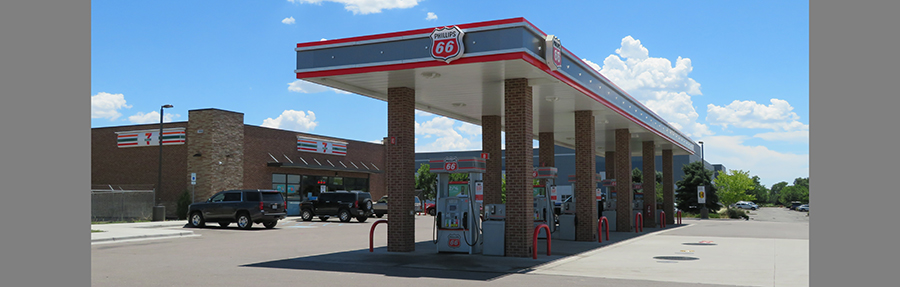 Phillips 66 canopy at 7-Eleven