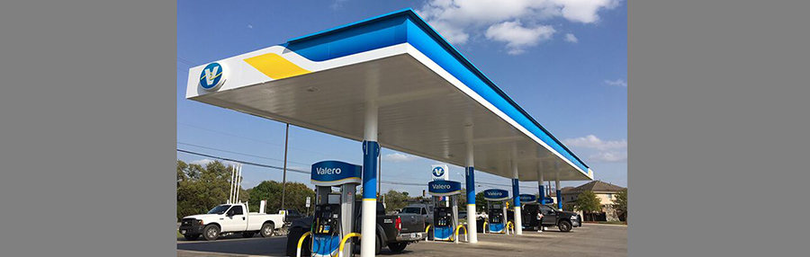 Valero canopy and pumps