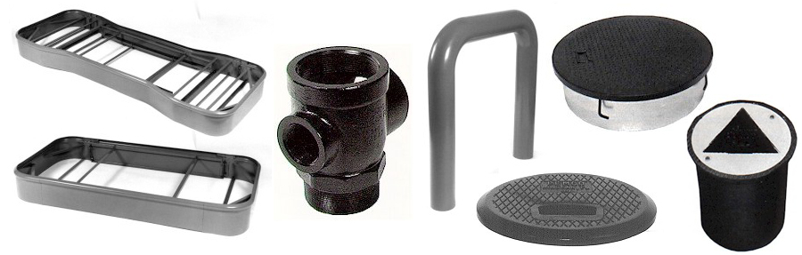 fittings, components for islands, containment, bollards