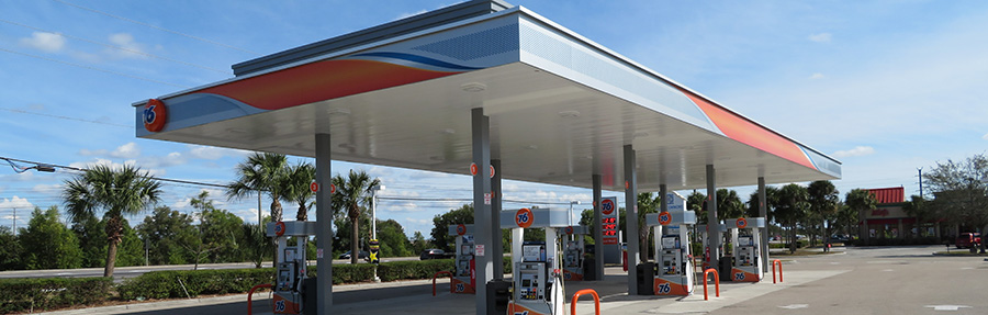 76 service station canopy