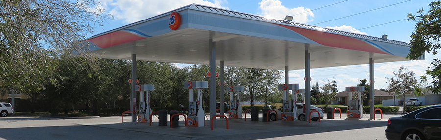 76 service station canopy