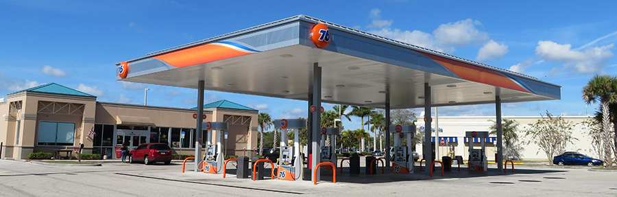 76 service station canopy