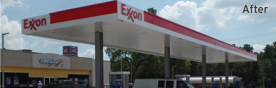 EXXON canopy after conversion