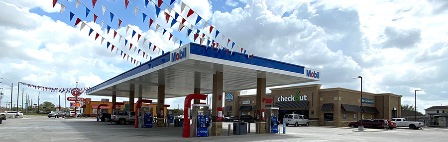 Mobil canopy, Checkout