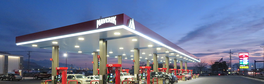 Maverik service station canopy