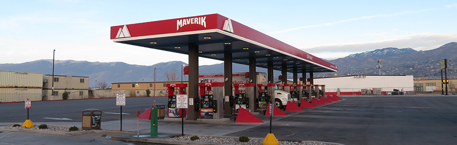 Maverik service station diesel tall canopy