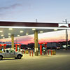 Long Maverik service station canopy 