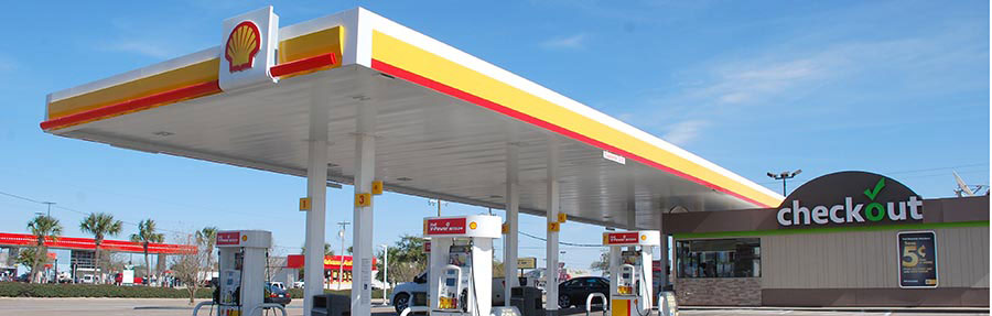 Shell canopy at Checkout