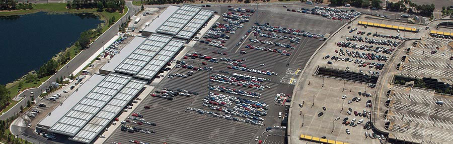 Canopy for airport rental car facility