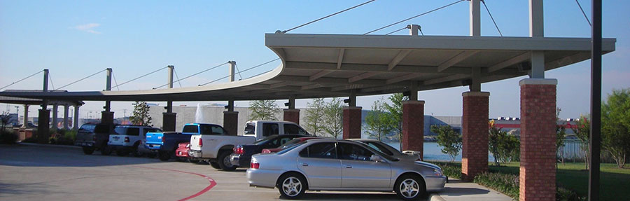 Steel structure radius for parking canopy