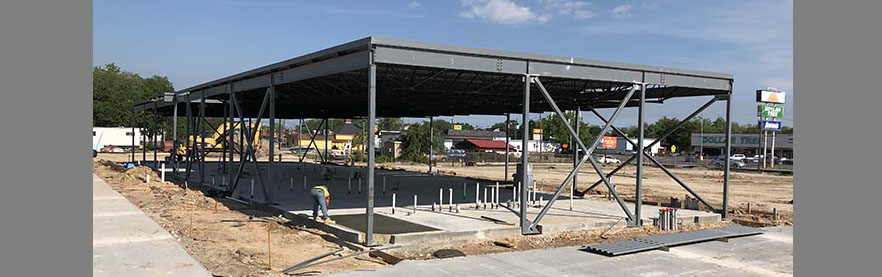 steel structure in progress