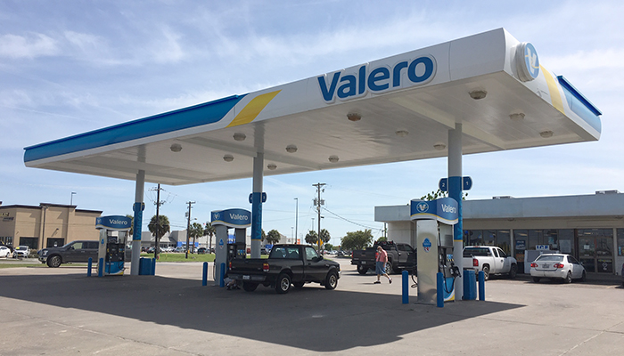Valero canopy close-up