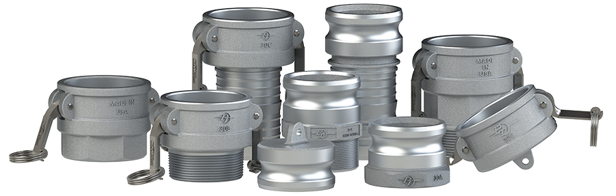 Array of coupling and fittings